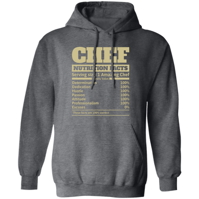 Chef Nutrition Facts, Serving Size For 1 Amazing Chef Pullover Hoodie