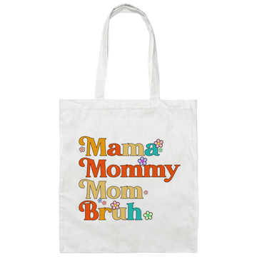 Groovy Mama, Mama Bruh, Mother's Day Gift, Vintage Mom Bruh Canvas Tote Bag
