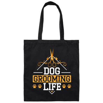 Love Dog Vintage Style, Dog Grooming Life, Retro Dog Lover Canvas Tote Bag