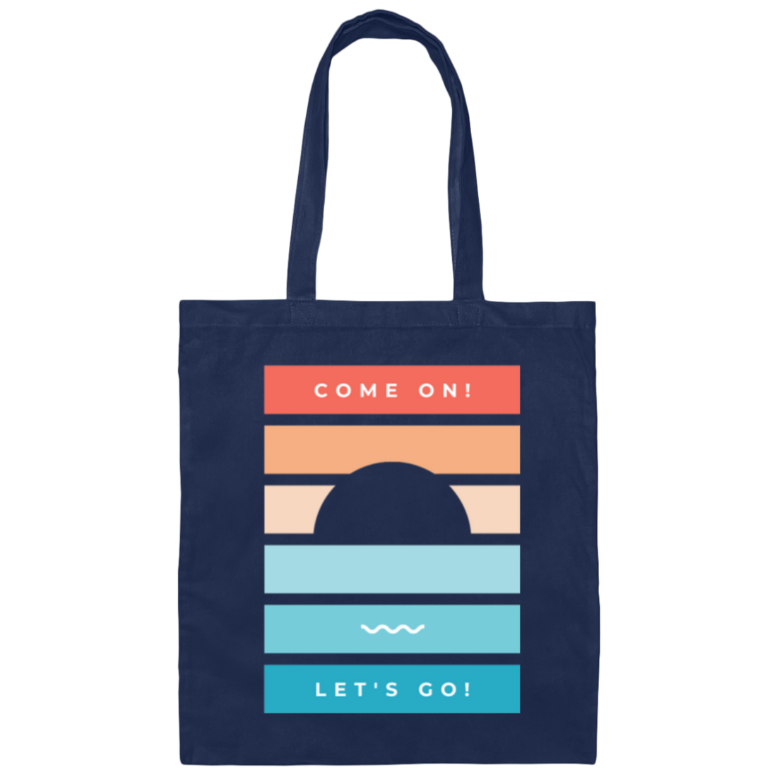 Let's Just Go Camping, Funny Camping, Retro Quarantine Camp, Gift For Him Her Canvas Tote Bag