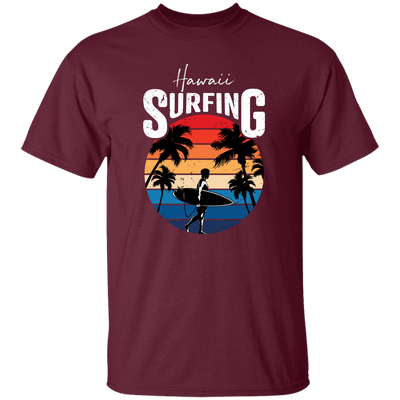 Hawaii Surfing, Retro Beach, Surfing Beach Vintage Unisex T-Shirt