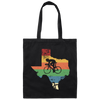 Retro Texas Biker Love Mountain Biking Distressed Canvas Tote Bag