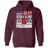 Whiskey Steak Guns And Freedom, American Whiskey Pullover Hoodie