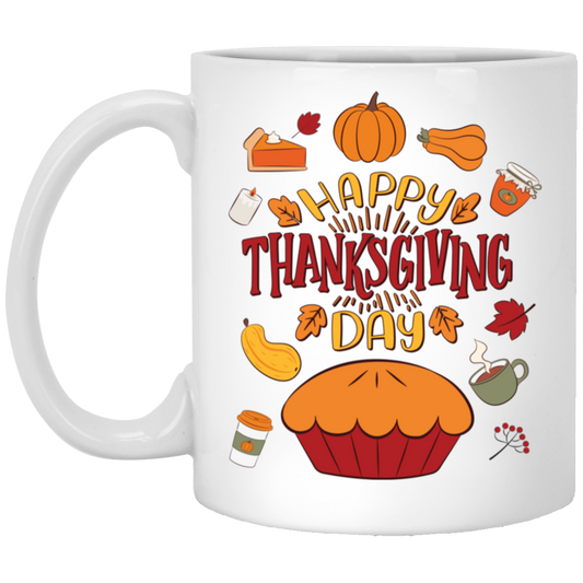 Happy Thanksgiving_s Day, Thanksgiving Iconic White Mug
