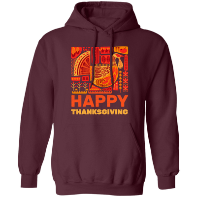 Give Thanks, Happy Thanksgiving Day, Love Thanksgiving, Best Retro Pullover Hoodie