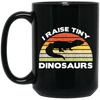 Funny Leopard, Gecko Pet, Lizard Retro, Giant Lizard, I Raise Tiny Dinosaurs Black Mug