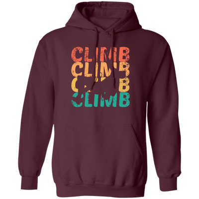 Climber Mountain, Vintage Climb, Retro Bouldering, Love Climb Pullover Hoodie