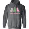 Pink Christmas, Christmas Tree, Pink Plaid Xmas Tree Christmas Pullover Hoodie