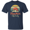 Retro Mountain, Sunset Vintage, Teacher Off Duty, Summer Mountainscape Sunrise Unisex T-Shirt