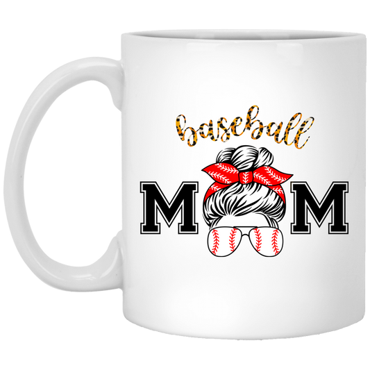 Basaball Lover, Love Mom Gift, Best Gift For Mother's Day White Mug