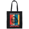 American History Begins With Indian History, Retro Aborigines Canvas Tote Bag
