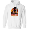 Catzilla In Tokyo City, Horror Cat, Black Cat, Angry Cat Pullover Hoodie