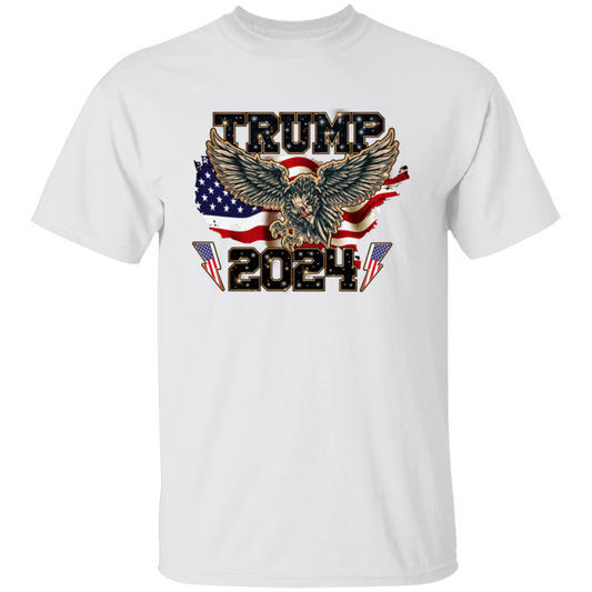 Trump 2024, Eagle American, PTSD American, American Flag Unisex T-Shirt