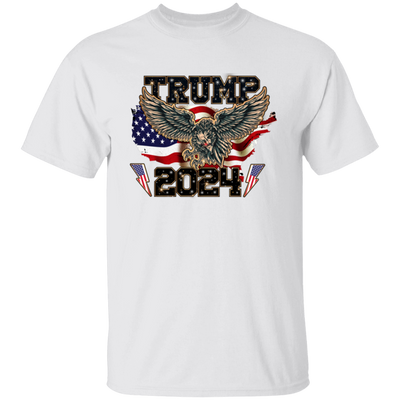 Trump 2024, Eagle American, PTSD American, American Flag Unisex T-Shirt