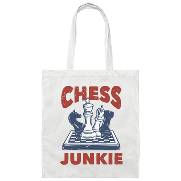 Chess Junkie, Chess, Chess Player, Chess Sport Canvas Tote Bag