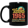 Hawaii 1965 Gift, Vintage 1965 Limited Gift, Retro 1965, Tropical Style Black Mug
