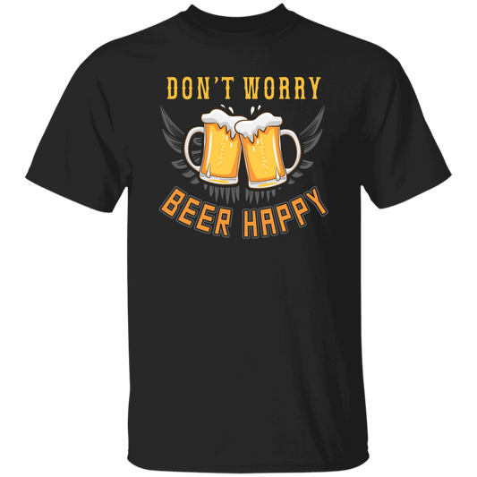 Don't Worry, Beer Happy, Cheer Up, Beer Retro Unisex T-Shirt