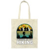 Go Hiking Gift, Weekends Are For Hiking, Retro Hiking Lover, Mountain Love Canvas Tote Bag