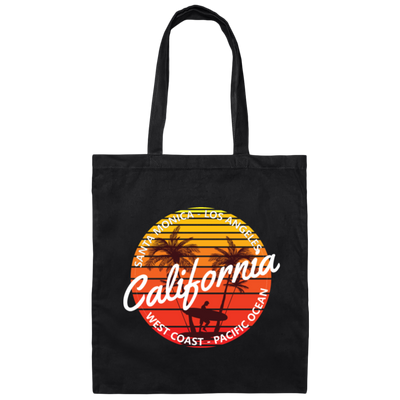 California Surfing Paradise Summer Mood With California Beach Canvas Tote Bag