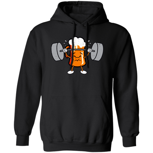 Beer Workout, Funny Beer Lover, Beer Love Gift, Beer Do Exercise Pullover Hoodie