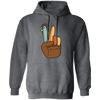 Hi Fall, Thanksgiving's Day, Peace Sign, Peace Sign Turkey, Funny Turkey, Turkey's Day Pullover Hoodie