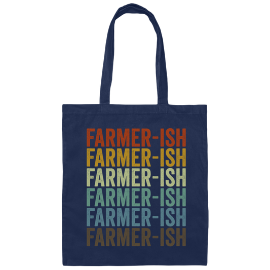 Love Farmer, Farming Lover Gift, Retro Farm Love, Farm Vintage Style Canvas Tote Bag
