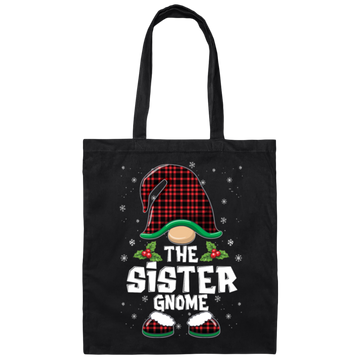 The Sister Gnome Present For Family, Xmas Cute Gnome Lover Canvas Tote Bag