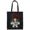 The Sister Gnome Present For Family, Xmas Cute Gnome Lover Canvas Tote Bag