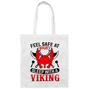Feel Safe At Night, Sleep With A Viking Canvas Tote Bag