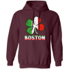 Boston Irish Flag, St Patricks Day, Patrick Gift, Love Boston Gift Pullover Hoodie