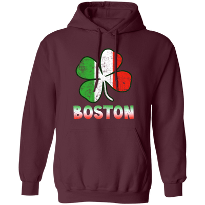 Boston Irish Flag, St Patricks Day, Patrick Gift, Love Boston Gift Pullover Hoodie