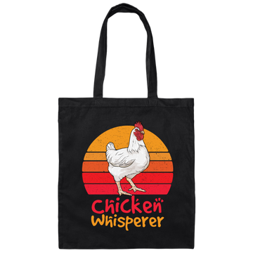 Retro Chickens, Love Chicken Whisperer, Chicken Love Vintage Gift Canvas Tote Bag
