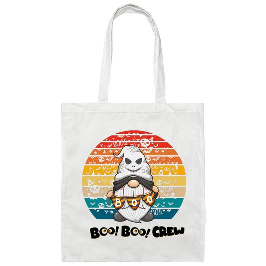 Boo Boo Crew, Halloween Retro, Cute Boo Halloween Canvas Tote Bag