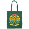 Retro Bee Dad Beekeeper, Beekeeping Honey Bees Canvas Tote Bag