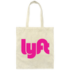 Lyft Gift, Lyft Driver, Lyft Design, Gift For Lyft Driver Canvas Tote Bag