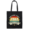 Retro 1982 Birthday Gift, Awesome Since 1982 Canvas Tote Bag