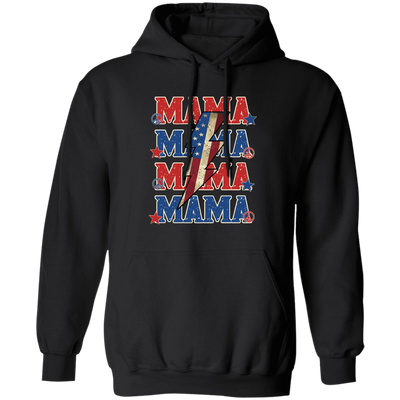 Mama American, Flash American, Peace And Star American Pullover Hoodie