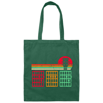 Retro Dad Guitar Gift, Chords Lover, Dad Love Guitar Canvas Tote Bag