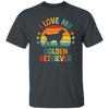 I Love My Golden Retriever, Retro Golden, Golden Silhouette Unisex T-Shirt