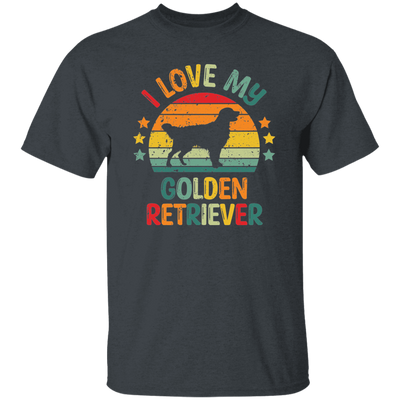 I Love My Golden Retriever, Retro Golden, Golden Silhouette Unisex T-Shirt