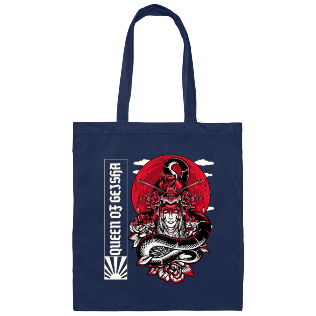 Japan Queen Geisha, Japanese Geisha, Otaku, Katana, Manga, Kimono Gift Canvas Tote Bag