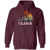 Bouldering Lover, Mountaineer Vintage Gift, Sporty Climb Climber Pullover Hoodie