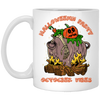 October Vibes, Halloween Party, Horror Party, Horror Pumpkin White Mug