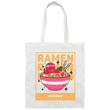Love Ramen With Octopus My Ramen My Noodle Japanese Lover Canvas Tote Bag