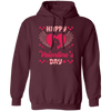 Happy Valentine's Day, Heart Swings, Pink Valentine Pullover Hoodie