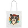 Retro Frenchie, Cute dog, French Bulldog, Dog Lovers, Vingtage Bulldog Gift Canvas Tote Bag
