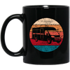 Camper Retro, Camping Vintage, Sun Gift For Camping Lover, Like To Camp Black Mug