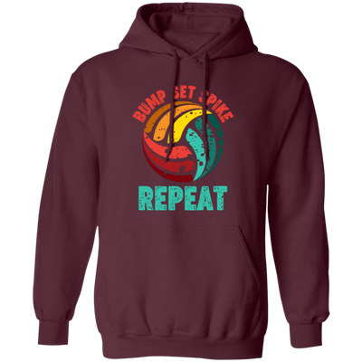 Bump Set Spike Repeat, Love Volleyball, Volleyball Team Pullover Hoodie