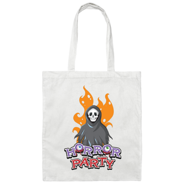 Horror Party, Horror Death, Halloweem Death Canvas Tote Bag