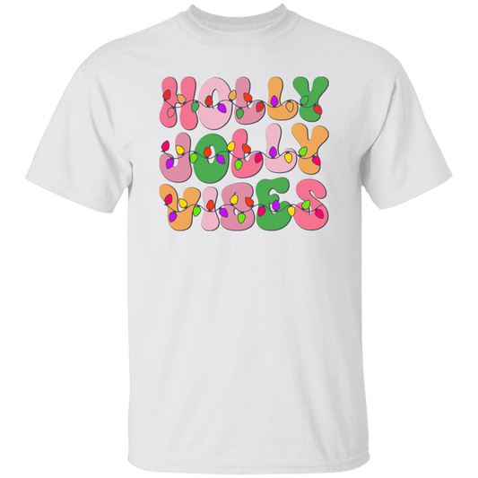 Holly Jolly Vibes, Light Bulb, Xmas Bulb, Holly Jolly Christmas Unisex T-Shirt